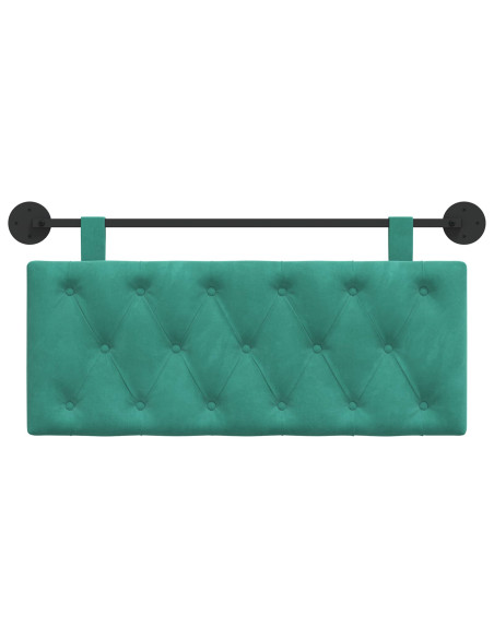 Testata appesa Turchese 110 x 55 x 7 cm Velluto