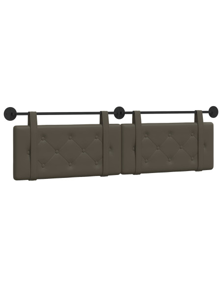 Testata appesa Grigio 190 x 55 x 5 cm Pelle Sintetica