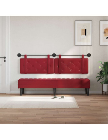 Testata appesa Rosso Vino 190 x 55 x 5 cm Pelle Sintetica
