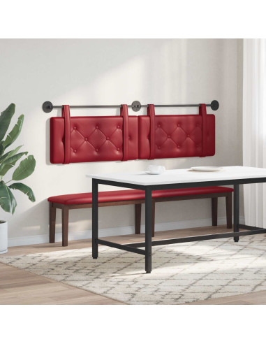 Testata appesa Rosso Vino 190 x 55 x 5 cm Pelle Sintetica