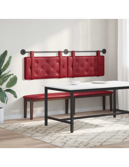 Testata appesa Rosso Vino 190 x 55 x 5 cm Pelle Sintetica