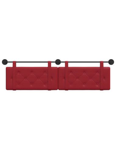 Testata appesa Rosso Vino 190 x 55 x 5 cm Pelle Sintetica