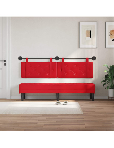 Testata appesa Rosso 190 x 55 x 5 cm Pelle Sintetica