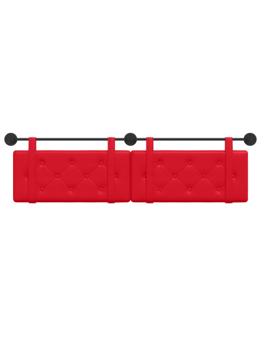 Testata appesa Rosso 190 x 55 x 5 cm Pelle Sintetica