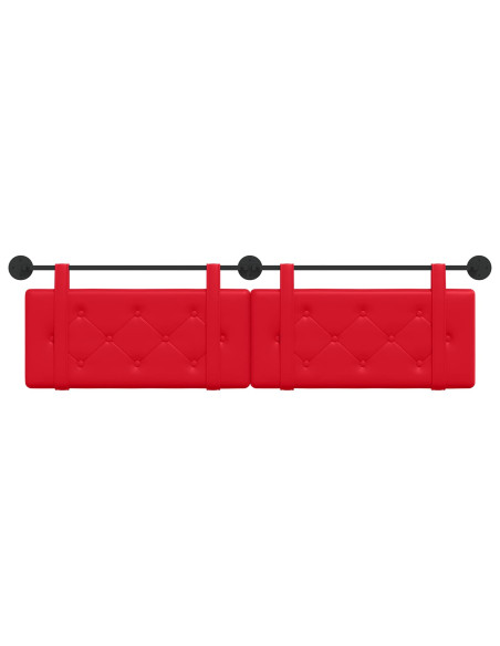Testata appesa Rosso 190 x 55 x 5 cm Pelle Sintetica
