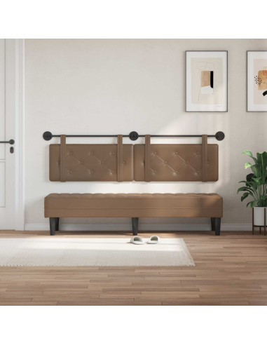 Testata appesa Cappuccino 190 x 55 x 5 cm Pelle Sintetica