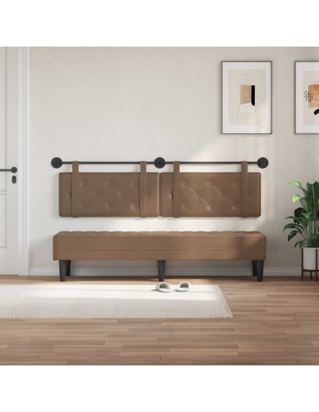 Testata appesa Cappuccino 190 x 55 x 5 cm Pelle Sintetica