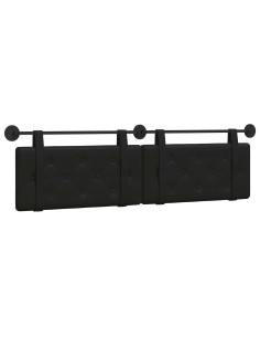 Testata appesa Nero 190 x 55 x 5 cm Pelle Sintetica 2