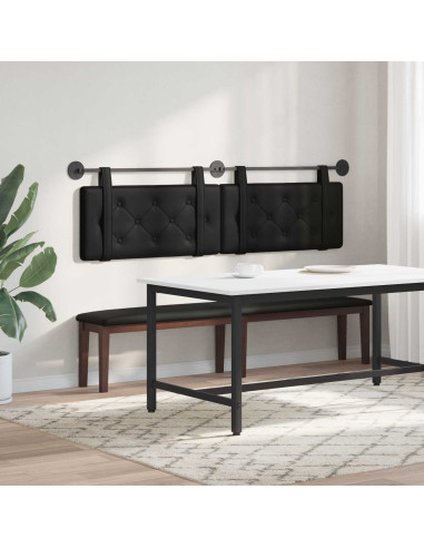 Testata appesa Nero 190 x 55 x 5 cm Pelle Sintetica