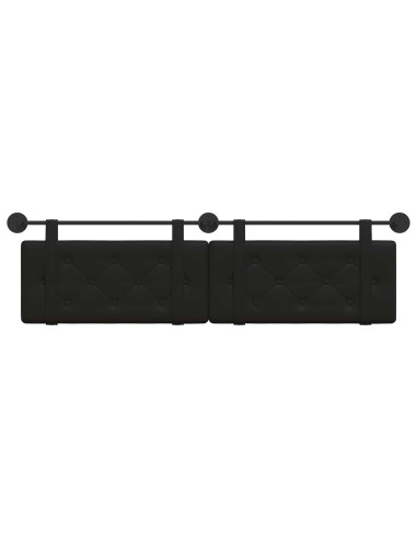 Testata appesa Nero 190 x 55 x 5 cm Pelle Sintetica