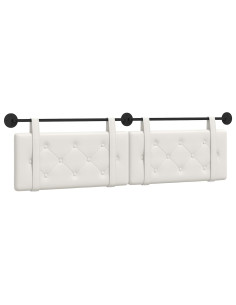 Testata appesa Bianco 190 x 55 x 5 cm Pelle Sintetica 2