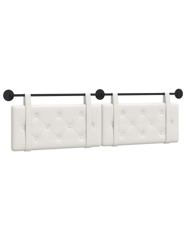 Testata appesa Bianco 190 x 55 x 5 cm Pelle Sintetica