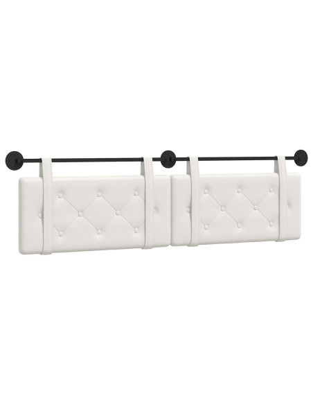 Testata appesa Bianco 190 x 55 x 5 cm Pelle Sintetica