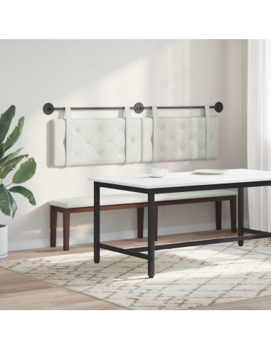 Testata appesa Bianco 190 x 55 x 5 cm Pelle Sintetica