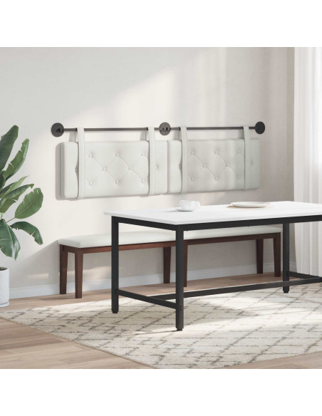 Testata appesa Bianco 190 x 55 x 5 cm Pelle Sintetica