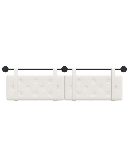 Testata appesa Bianco 190 x 55 x 5 cm Pelle Sintetica