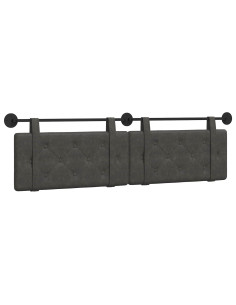 Testata appesa Nero 190 x 55 x 5 cm PU Antico 2