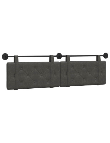 Testata appesa Nero 190 x 55 x 5 cm PU Antico