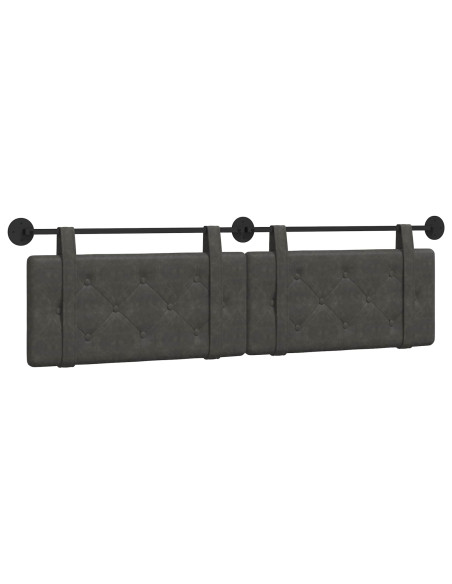 Testata appesa Nero 190 x 55 x 5 cm PU Antico