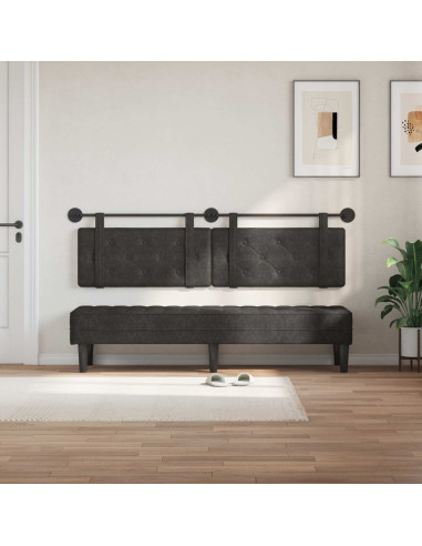 Testata appesa Nero 190 x 55 x 5 cm PU Antico