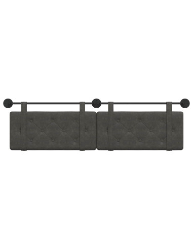 Testata appesa Nero 190 x 55 x 5 cm PU Antico