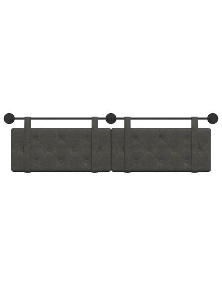 Testata appesa Nero 190 x 55 x 5 cm PU Antico