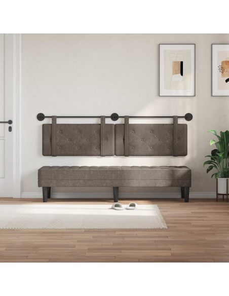 Testata appesa Grigio 190 x 55 x 5 cm PU Antico