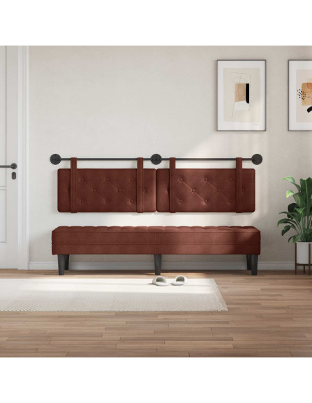 Testata appesa Marrone Lucido 190 x 55 x 5 cm PU Antico