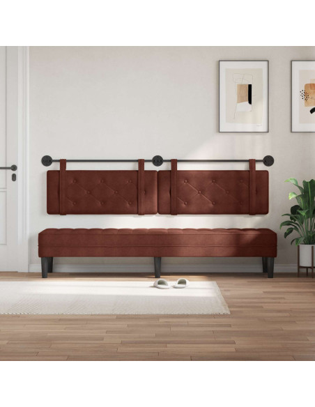 Testata appesa Marrone Lucido 210 x 55 x 5 cm PU Antico