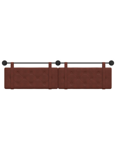 Testata appesa Marrone Lucido 210 x 55 x 5 cm PU Antico