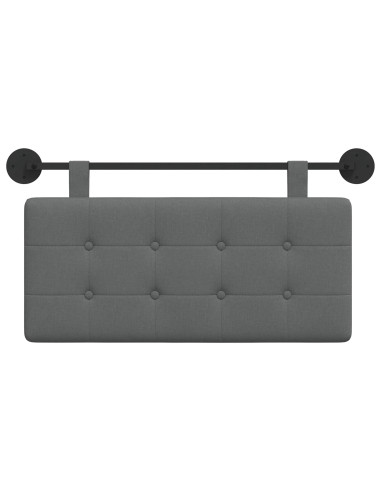 Testata appesa Grigio scuro 90 x 55 x 5 cm Tessuto
