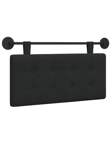 Testata appesa Montaggio a parete Nero 90 x 55 x 5 cm Tessuto