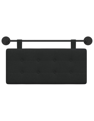 Testata appesa Montaggio a parete Nero 90 x 55 x 5 cm Tessuto