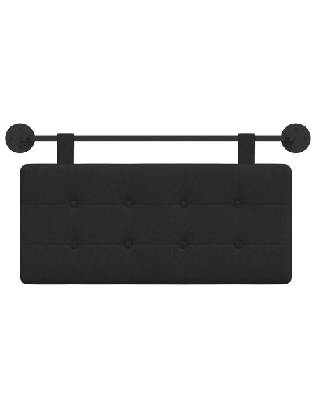 Testata appesa Montaggio a parete Nero 90 x 55 x 5 cm Tessuto