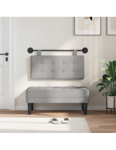 Testata appesa Grigio Nuvola 100 x 55 x 5 cm Tessuto