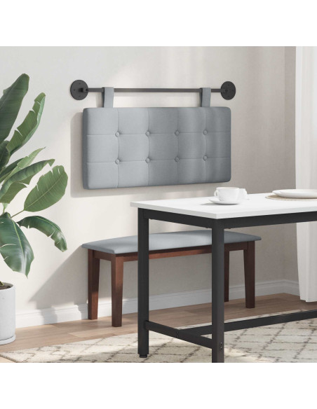 Testata appesa Grigio chiaro 100 x 55 x 5 cm Tessuto