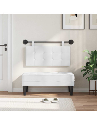 Testata appesa Bianco 100 x 55 x 5 cm Tessuto