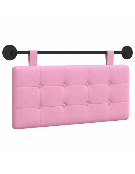 Testata appesa Montaggio a parete Rosa 100 x 55 x 5 cm Tessuto
