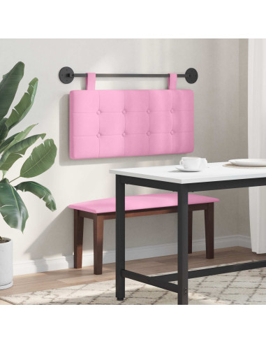 Testata appesa Montaggio a parete Rosa 100 x 55 x 5 cm Tessuto