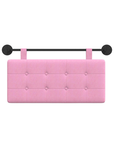 Testata appesa Montaggio a parete Rosa 100 x 55 x 5 cm Tessuto