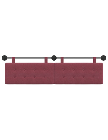 Testata appesa Rosso Vino 190 x 55 x 5 cm Tessuto