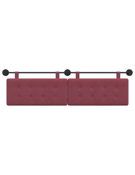 Testata appesa Rosso Vino 190 x 55 x 5 cm Tessuto