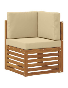 Set di divani da esterno con cuscino 7 pcs Naturale 2