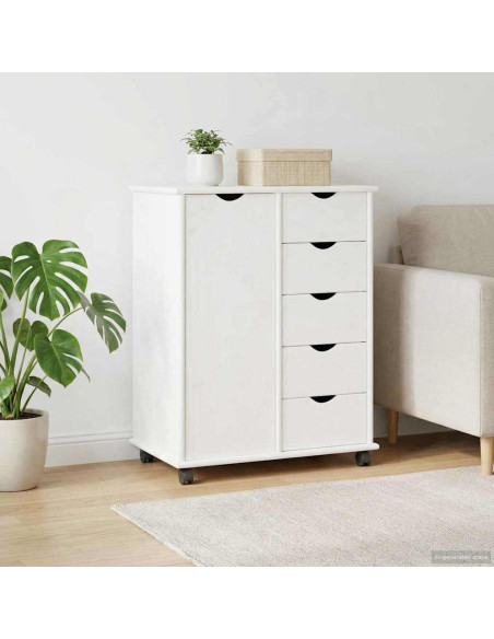 Mobile con Ruote con ruota Bianco 63,5 x 39 x 79 cm