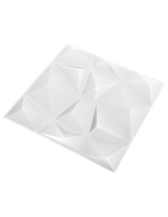Pannelli da parete 48 pcs Bianco Diamante 50 x 50 cm 2