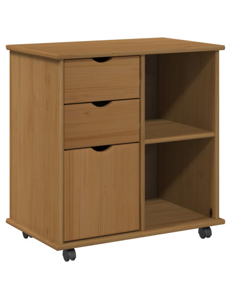 Mobile con Ruote con ruota Marrone miele 63,5 x 39 x 65,5 cm
