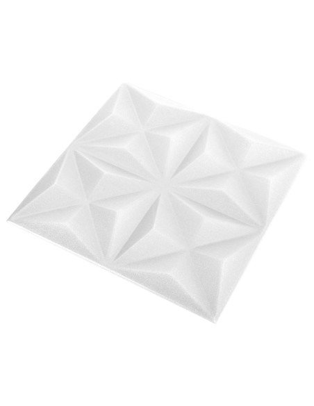 Pannelli da parete 24 pcs Bianco Origami 50 x 50 cm Schiuma XPS