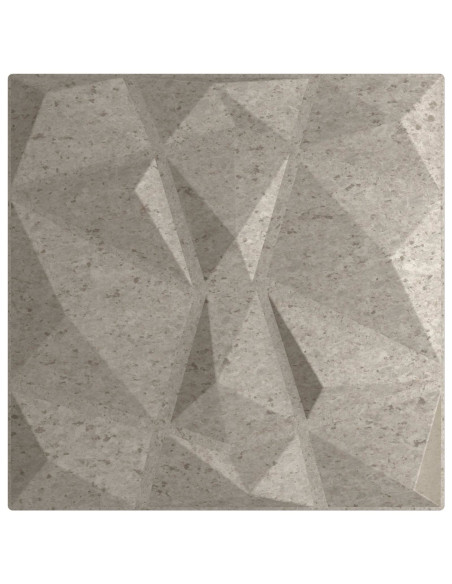 Pannelli da parete 48 pcs Grigio Cemento 50 x 50 cm Schiuma XPS