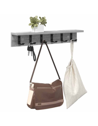 Appendiabiti a muro Grigio Sonoma 60 x 10,5 x 10,5 cm