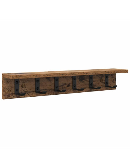 Appendiabiti a muro Legno vecchio 60 x 10,5 x 10,5 cm